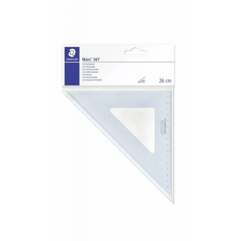 STAEDTLER Mars 567 26-45 Geodreieck, 26 cm, 45/45 Grad