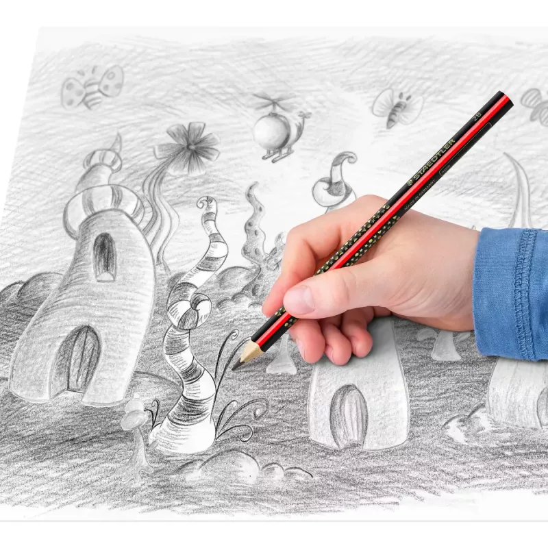 Stift Staedtler Jumbo 2B sechseckig, Minendurchmesser Ø 3 mm, mehrfarbig, 1 Stück