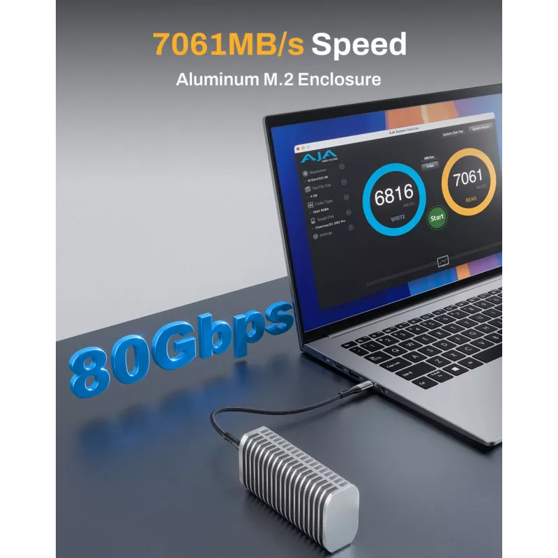 TerraMaster D1 SSD Pro SSD-Gehäuse Aluminium M.2
