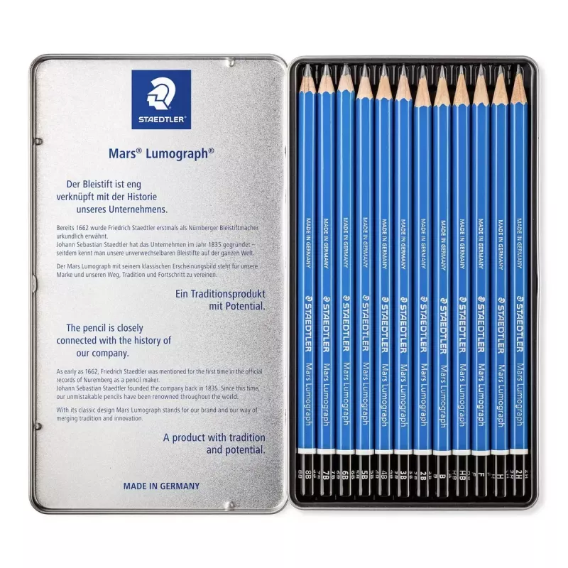 Bleistift-Set Staedtler Mars Lumograph 100 12 Stück