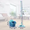 Bodenreinigungsset Leifheit PowerClean M 1055510 mit Mikrofasertuch und verstellbarem Stiel