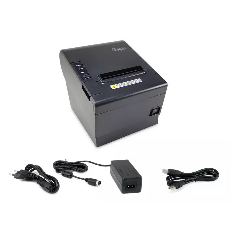 Equip 80 mm Thermo-Bondrucker mit automatischem Abschneider, USB/Kassenlade-Anschluss