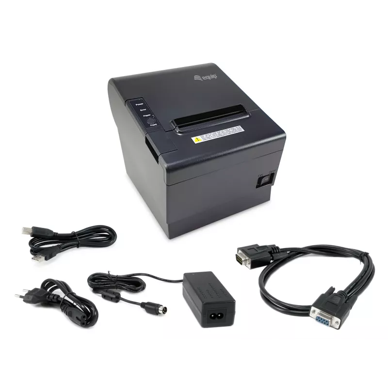 Equip 80mm Thermo-Kassenbondrucker mit automatischem Abschneider, USB/Ethernet/Seriell/Kassenschubladenanschluss