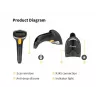Equip USB 2D Barcode Scanner, mit Ständer