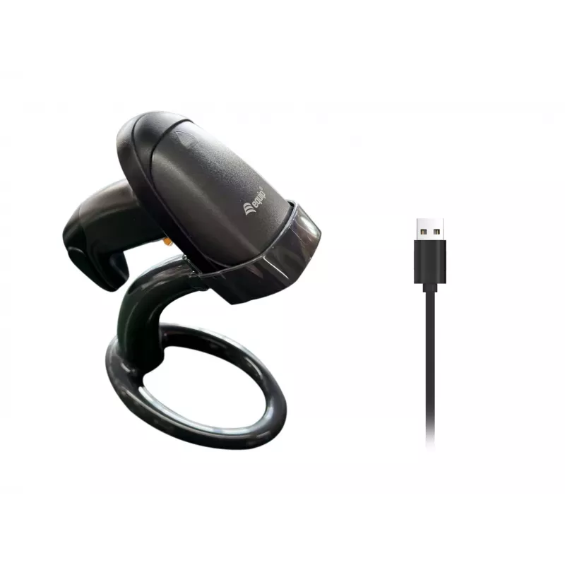Equip Wireless 1D Laser Barcode Scanner, mit Ständer
