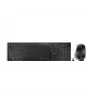 CHERRY DW 9500 schlank Tastatur Maus enthalten Universal RF Wireless + Bluetooth AZERTY Belgisch Schwarz, Grau