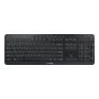 Tastatur Cherry Stream ultimate — Full-Size USB, RF Wireless & Bluetooth, QWERTY Englisch, LED-Hintergrundbeleuchtung, Schwarz