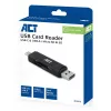 Kartenleser ACT USB-C/USB-A 3.0 Schwarz