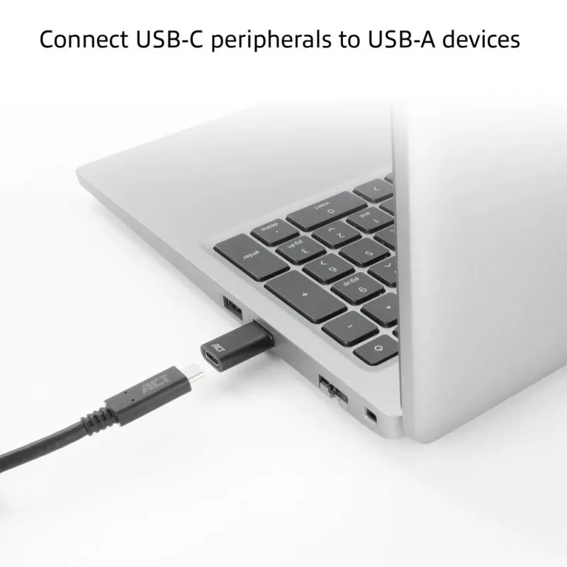USB-A-Stecker auf USB-C-Buchse Adapter ACT AC7376 schwarz