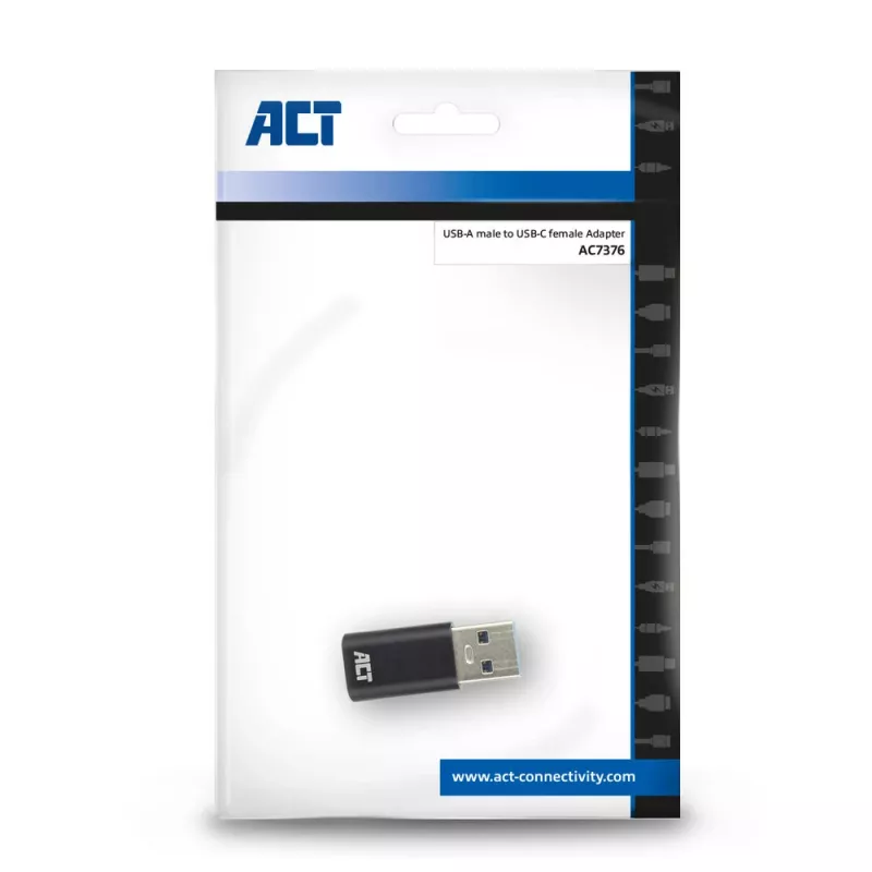 USB-A-Stecker auf USB-C-Buchse Adapter ACT AC7376 schwarz