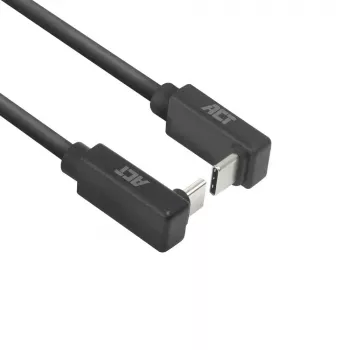 ACT USB 3.0 10Gbps 60W USB Type-C (nach oben/unten abgewinkelt) auf USB Type-C (nach oben/unten abgewinkelt) Kabel, 1 Meter