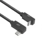 ACT USB 3.0 10 Gbit/s 60 W USB Type-C (links/rechts abgewinkelt) auf USB Type-C (oben/unten abgewinkelt) Kabel, 1 Meter