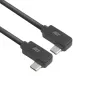 ACT USB 3.0 10Gbps 60W USB Type-C (links/rechts abgewinkelt) zu USB Type-C (links/rechts abgewinkelt) Kabel, 0,5 Meter
