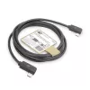ACT USB 3.0 10 Gbit/s 60 W USB Type-C (links/rechts abgewinkelt) auf USB Type-C (links/rechts abgewinkelt) Kabel, 1 Meter
