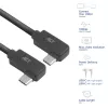 ACT USB 3.0 10Gbps 60W USB Type-C® (links/rechts gewinkelt) auf USB Type-C® (links/rechts gewinkelt) Kabel, 2 Meter