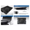 ACT Laptop-Ständer, mit Lüfter, 5-fach höhenverstellbar, 2-Port-Hub