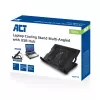 ACT Laptop-Ständer, mit Lüfter, 5-fach höhenverstellbar, 2-Port-Hub
