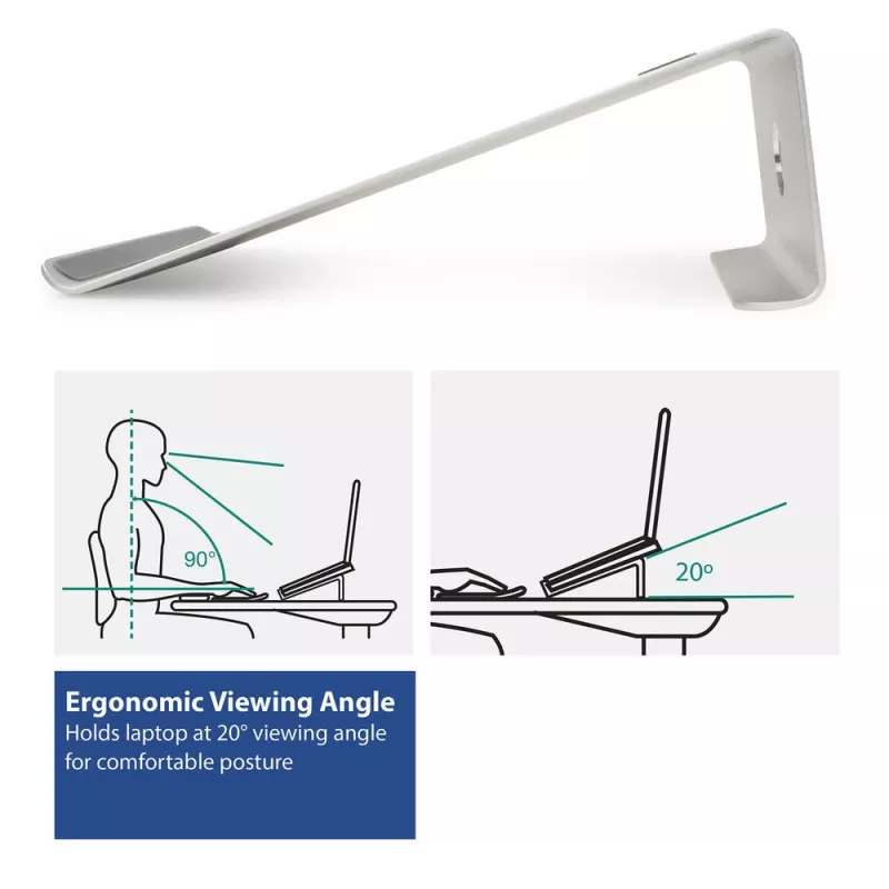 Laptop-Ständer ACT AC8115 Aluminium Grau 190x260x90 mm