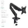 Monitorarm ACT für 35-Zoll-Bildschirme, Gasfeder, Einzelmonitor, Klemme/Tischdurchführung, bis 9 kg, VESA 75x75–100x100, Neigung ±45°, Schwarz