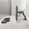 Monitorarm ACT für 35-Zoll-Bildschirme, Gasfeder, Einzelmonitor, Klemme/Tischdurchführung, bis 9 kg, VESA 75x75–100x100, Neigung ±45°, Schwarz
