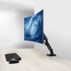 Monitorarm ACT für 35-Zoll-Bildschirme, Gasfeder, Einzelmonitor, Klemme/Tischdurchführung, bis 9 kg, VESA 75x75–100x100, Neigung ±45°, Schwarz