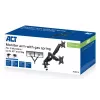 ACT Monitorarm 35 Zoll, Gasfeder, 2 Monitore, Essentials, Klemme/Tischdurchführung, 18 kg, 43,2 cm (17 Zoll), 88,9 cm (35 Zoll), 100 x 100 mm, Schwarz