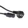 ACT Netzkabel CEE 7/7 Stecker (gewinkelt) - C13 schwarz 1 m