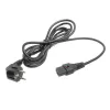 ACT Netzkabel CEE 7/7 Stecker (gewinkelt) - C13 IEC Lock schwarz 5 m, EL269S