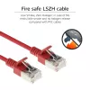 ACT Rot 1 Meter LSZH U/FTP CAT6A Datacenter-Slimline-Patchkabel Rastnasenschutz mit RJ45-Steckern
