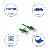 ACT Grün 1 m LSZH U/FTP CAT6A Datacenter Slimline Patchkabel, rastnasenfrei, mit RJ45-Steckern