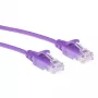 ACT Lila 0,5 Meter LSZH U/UTP CAT6 Datacenter Slimline Patchkabel rastnasenfrei mit RJ45-Steckern