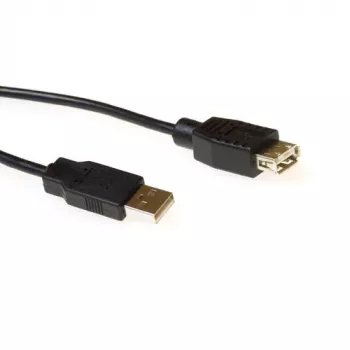 USB 2.0 A Stecker - USB A Buchse Schwarz 5,00 m ACT SB2250