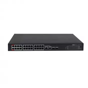 Dahua Technology PoE NET SWITCH 24PORT 1000M/ PFS3228-24GT-360-V2 DAHUA Unmanaged L2 Gigabit Ethernet (10/100/1000) Power over Ethernet (PoE) Schwarz