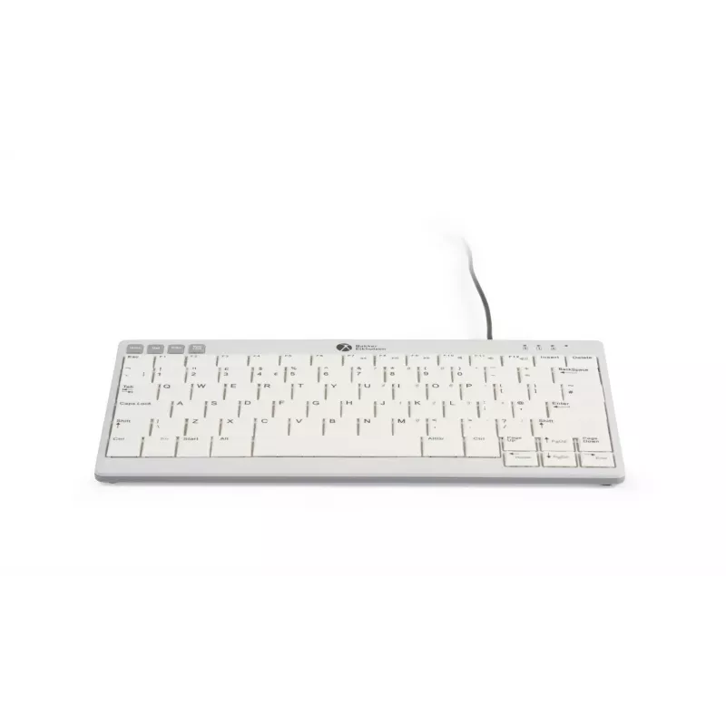 BakkerElkhuizen UltraBoard 950 V2 US Qwerty, kabelgebunden, USB, Scissor-Tastenschalter, QWERTY, Dunkelgrau, Hellgrau