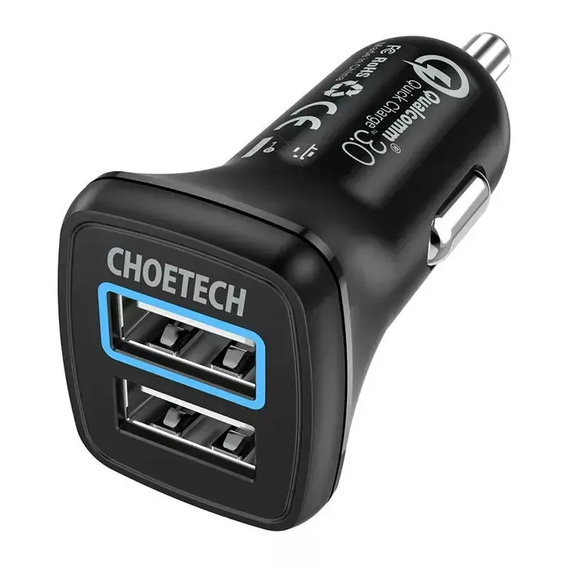 Netzteil CHOETECH C0051 dual USB-A 36W QC3.0, schwarz