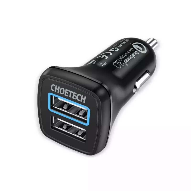 Netzteil CHOETECH C0051 dual USB-A 36W QC3.0, schwarz