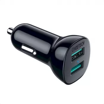 Netzteil CHOETECH C0051 dual USB-A 36W QC3.0, schwarz