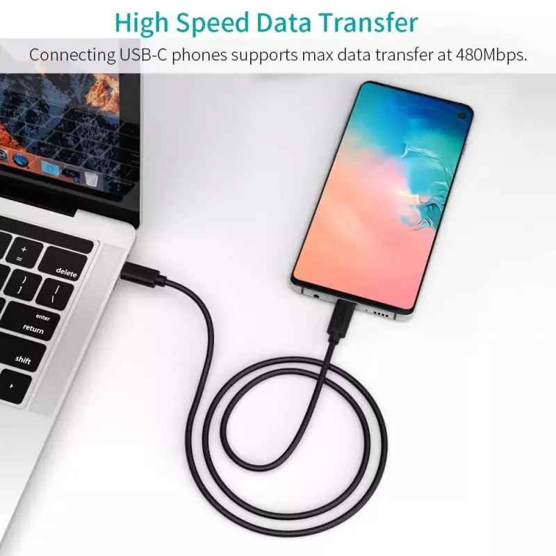 USB-Kabel Choetech CC0002 USB 2.0 1m USB-C Schwarz