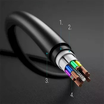 USB Typ-C auf Typ-C Kabel CHOETECH CC0004-V2, 3 m, PD 20W, schwarz