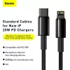 Kabel Baseus Tungsten Gold 1 m Schwarz Lightning auf USB C