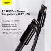 Kabel Baseus Tungsten Gold 1 m Schwarz Lightning auf USB C