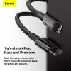 Kabel Baseus Tungsten Gold 1 m Schwarz Lightning auf USB C