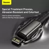 Kabel Baseus Tungsten Gold 1 m Schwarz Lightning auf USB C