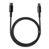 Kabel Baseus Tungsten Gold 1 m Schwarz Lightning auf USB C
