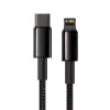 Kabel Baseus Tungsten Gold 1 m Schwarz Lightning auf USB C