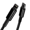 Kabel Baseus Tungsten Gold 1 m Schwarz Lightning auf USB C