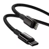 Kabel Baseus Tungsten Gold 1 m Schwarz Lightning auf USB C