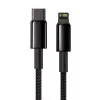 Kabel Baseus Tungsten Gold 2 m Schwarz Lightning USB C