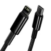 Kabel Baseus Tungsten Gold 2 m Schwarz Lightning USB C