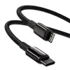 Kabel Baseus Tungsten Gold 2 m Schwarz Lightning USB C